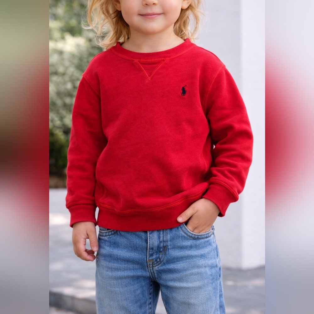 Polo Ralph Lauren Red Pullover Sweatshirt 4T Classic Pony
